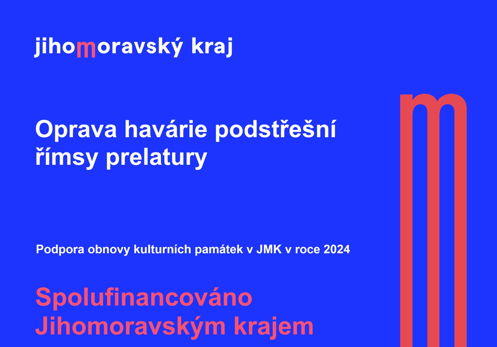 Děkujeme JMK za podporu ve výši 162.000 Kč