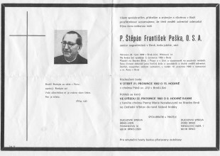 1982-12-12 úmrtí o. Štěpána Pešky